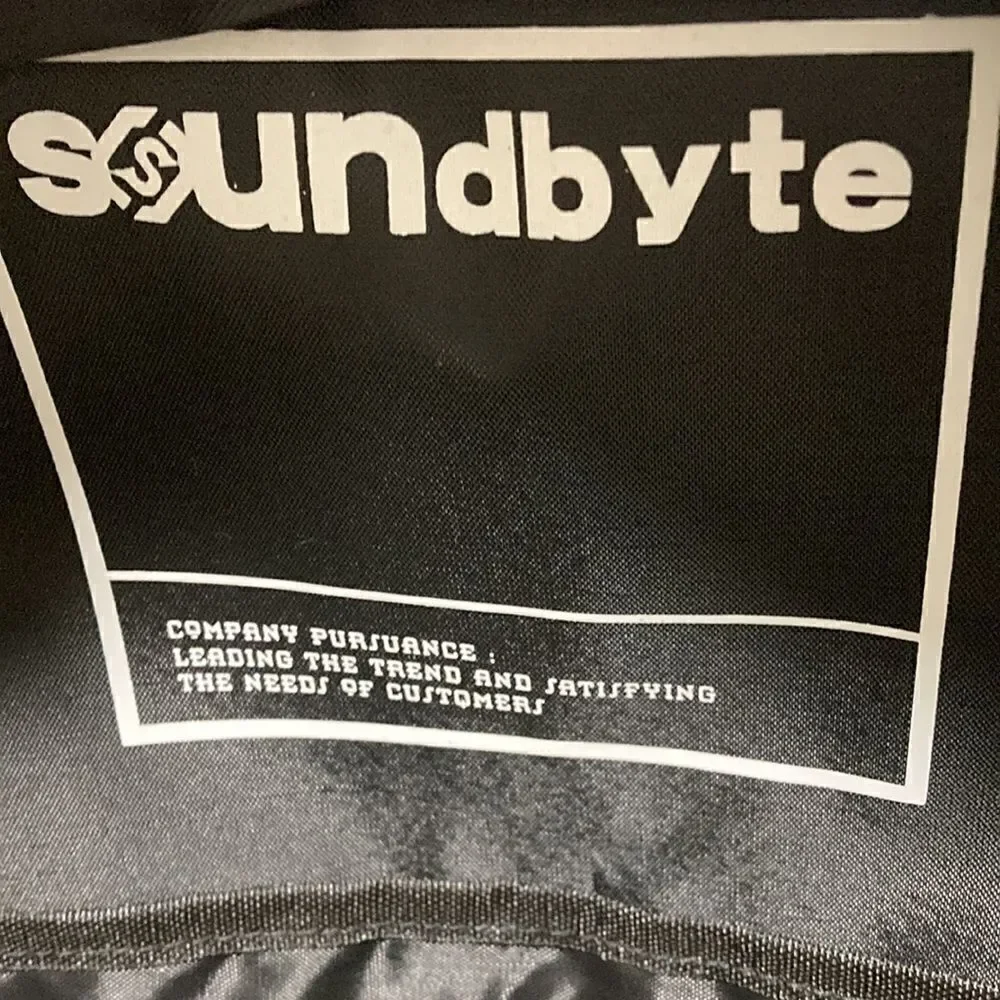 Yin Lang Nylon Backpack by Soundbyte in Pink & blue pattern. - Picture 5 of 7